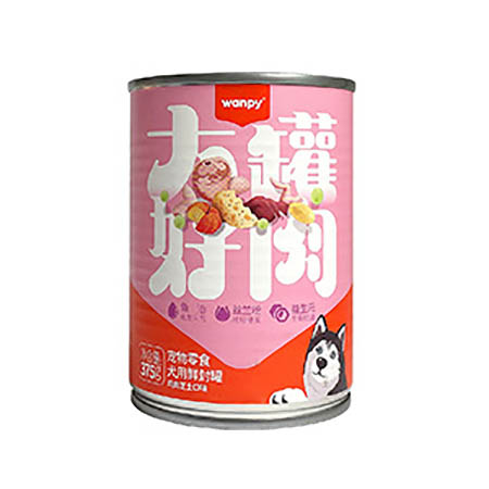 کنسرو سگ ونپی wanpy طعم مرغ و پنیر بافت فشرده وزن 375 گرم