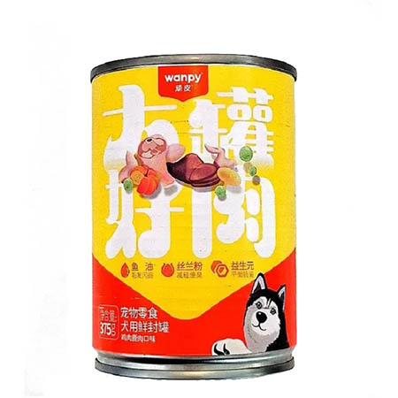 کنسرو غذای سگ ونپی با طعم مرغ و گوشت گوزن – ۳۷۵ گرم