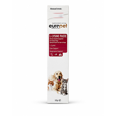 خمیر ال-لایزین سگ و گربه یوروپت (EuroPet L-Lysine Paste) – 100 گرم