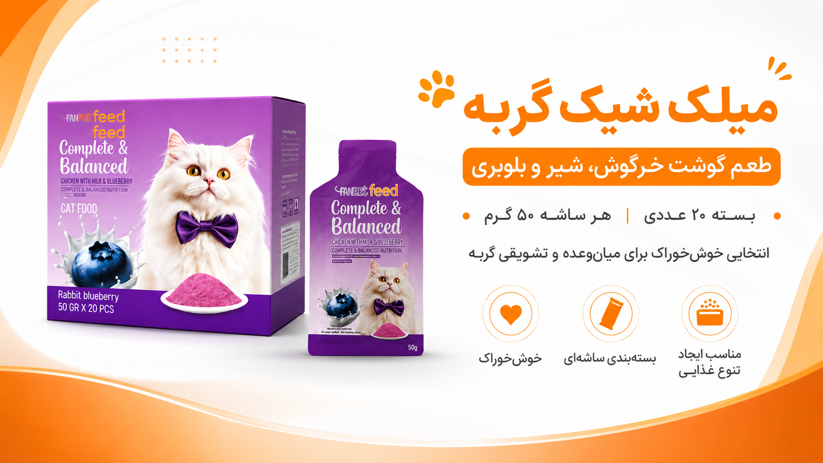 میلک شیک گربه خرگوش، شیر و بلوبری